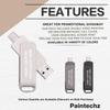 Paintechz Custom USB Type C Flash Drives 200 Pack Bulk, Personalized Logo or Text - as Company Gifts and Promotional Giveaways - 16GB view 2