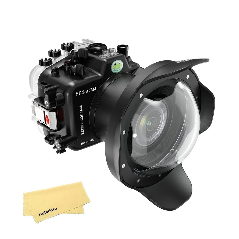 Seafrogs Underwater Housing for Sony A7M4 +WA005-F 6 Inch Dome Port Kit Waterproof Case for Sony Alpha7 Iv Ilce-7M4 A7 Iv A74 with 16-35Mm F4, 16-35Mm F2.8 Gm, 12-24Mm F4G Lens [40M/130Ft]