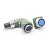 Elecbee Right Angle Waterproof Reverse Mount YD28 Series 15 Pin-TS+Z Male Plug Female Socket 10A Avation Connector view 1