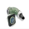 Elecbee Right Angle Waterproof Reverse Mount YD28 Series 15 Pin-TS+Z Male Plug Female Socket 10A Avation Connector view 2