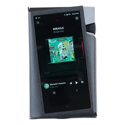 MITER Case for Astell&Kern A&Norma SR35 Handmade PU Leather Case Cover AK-SR35 (Black)