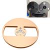 1/4 7 Inch Empty Reel, Modern Classic Sound, Aluminum Alloy 2 Hole Opening Machine Part Tape Takeup Reel for TEAC, Easy Installing Reel with Less Noise (Gold) view 3