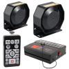 BooYu 12V 400W 20 Tones Police Warning Emergency Siren PA System [2 x Slim Speaker][Wireless Remote Handheld Microphone][2 x 10A Switches] for Firefighter Ambulance Vehicles Truck Car SUV ATV UTV view 1
