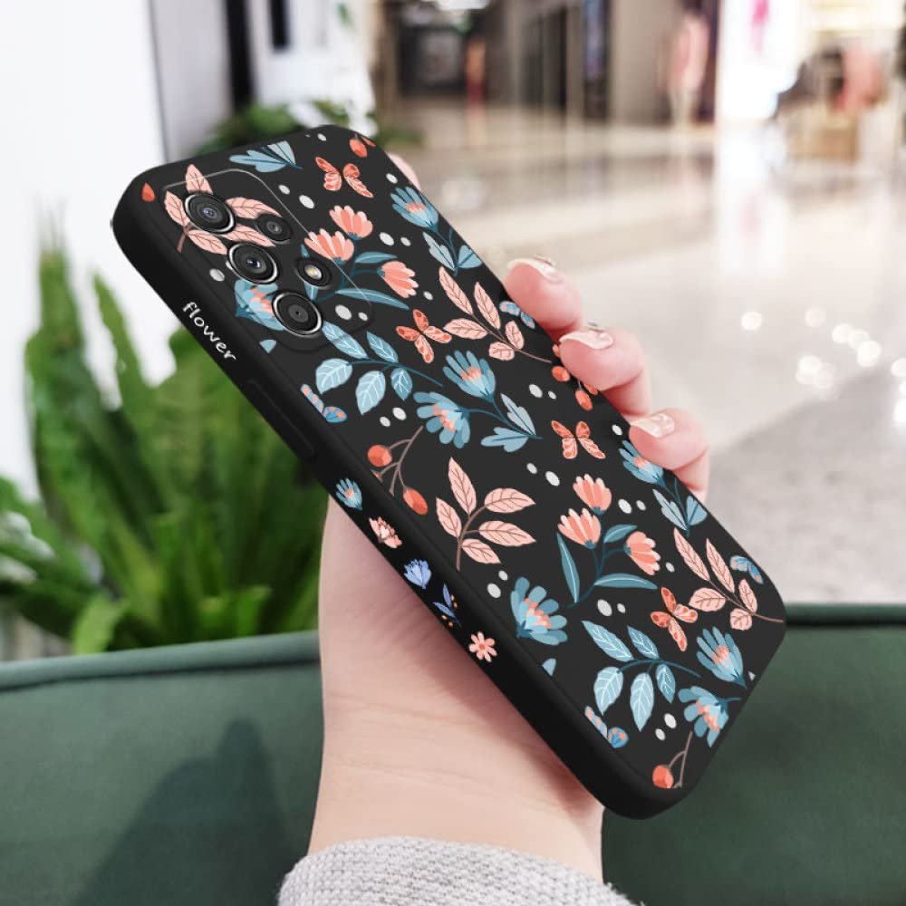 Romantic Garden Case for Samsung A54 A34 A14 A73 A53 A33 A23 A13 A03 A03S A72 A52 A52S A32 A12 A71 A51 A31 A22 A04S A04 4G 5G,Black 1,for Samsung A53 5G
