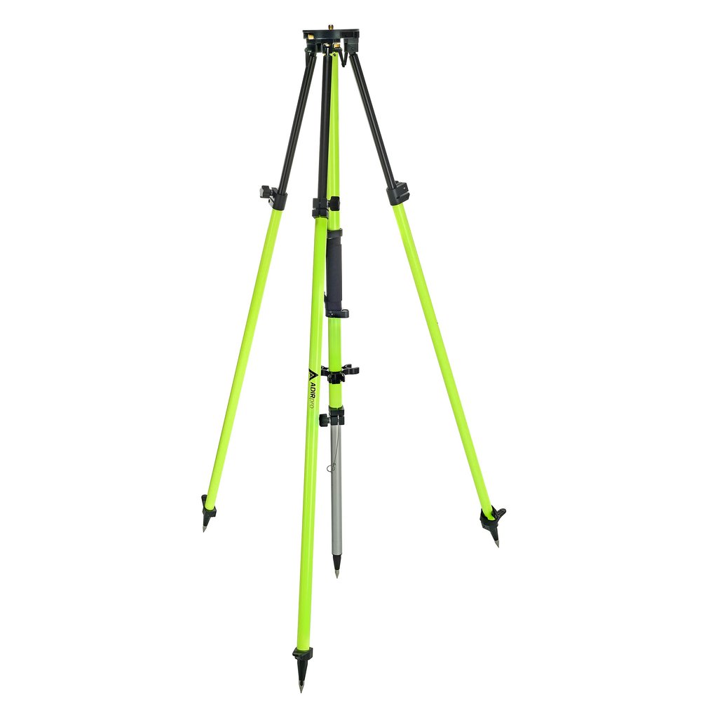 AdirPro GPS Antenna Tripod with Center Staff Durable Aluminum Collapsible GPS Tripod, GPS Pole, Rover Rod  Twist Lock  Includes Hand Strap, Compass & Level Vial