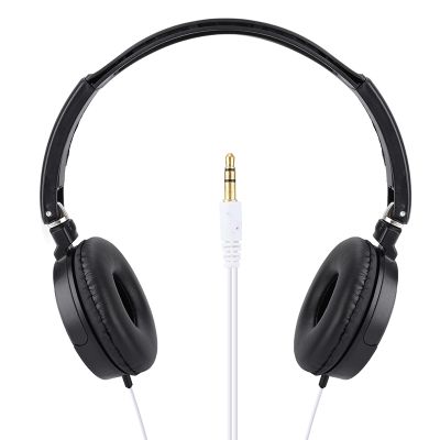 Qiilu Headphones Over Ear Plug in Headphones Over Ear Foldable Cfor OMPact Wired Headset Stereo HiFi Music Headphone