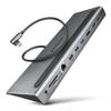 AXAGON HMC-4KX3 USB 3.2 Gen 1 hub w. DP + 2X HDMI + GLAN, PD, 3X USB-A Ports, Memory Card Reader and view 1