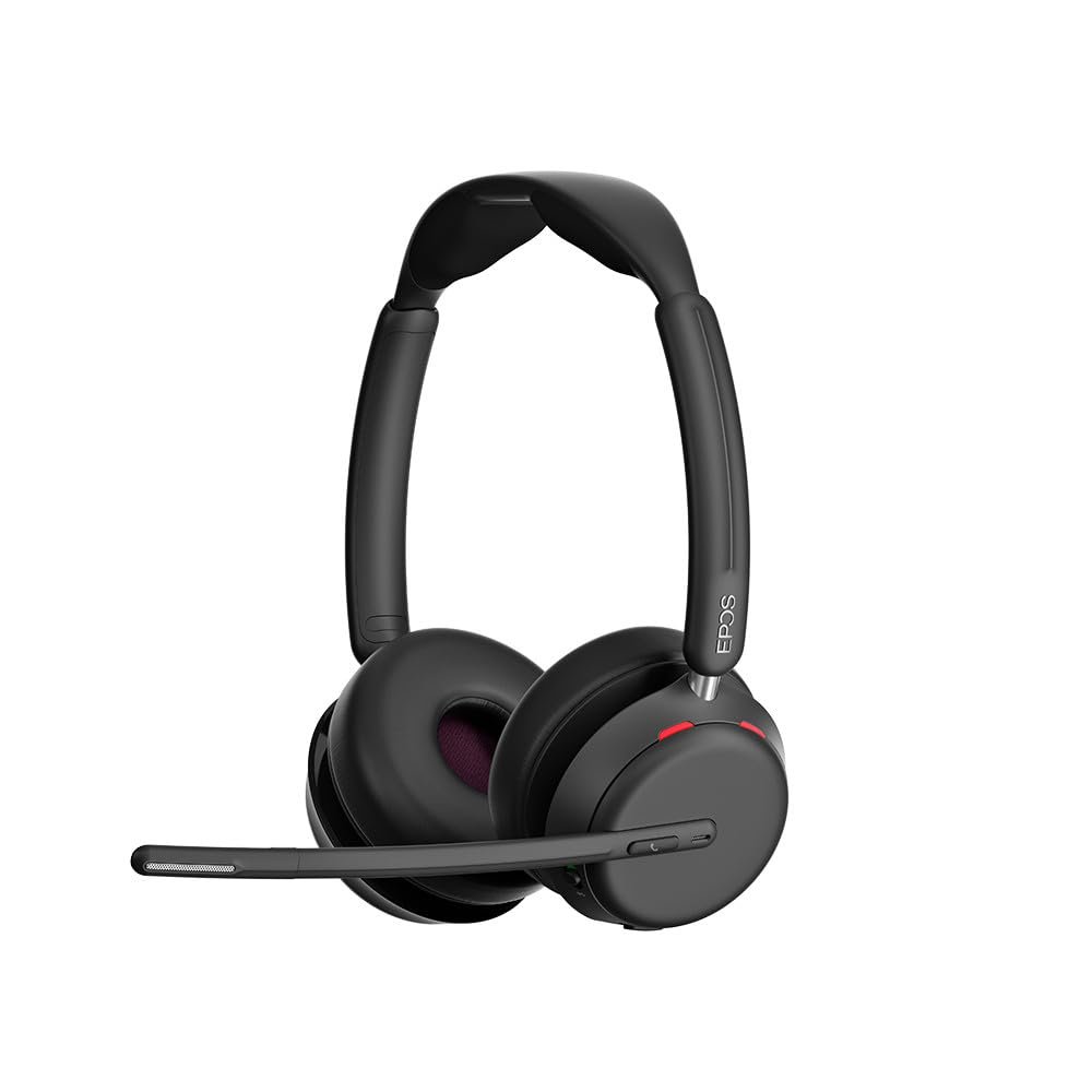 EPOS Impact 1060T Professional Double-Sided Wireless Headset for PC, EPOS AI Noise Cancellation, Super Wideband Audio, BrainAdapt Comfort, Bluetooth, Microsoft Teams Certified, Ideal for Long Calls