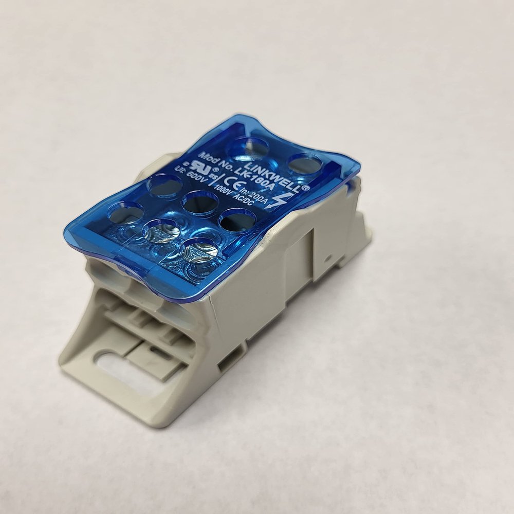 200 Amp Single Pole Power Distribution Block 2 in/6 Out
