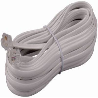 TP243WHRV Phone Line Cord, White, 25-Ft. - Quantity 18