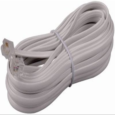TP243WHRV Phone Line Cord, White, 25-Ft. - Quantity 18