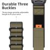 ANCOOL for Fenix 7 Band/Fenix 6 Pro band/Fenix 5 Watch Band 22mm Nylon Watch Band Replacement for Fenix 7 Pro/Forerunner 965/955/945(Black/Army Green) view 4