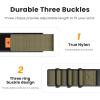 ANCOOL for Fenix 7X Watch Band/Fenix 3/6X/5X Watch Band 26mm Nylon Watch Band for Fenix 6X Pro/Tactix 7/Epix Pro 51mm(Black/Army Green) view 4