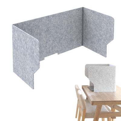 ESOYAWE Lightweight Portable Desk Privacy Panel, Freestanding 3 Panels Privacy Acoustic Panel, Folding Polyester Fiber Desktop Privacy Panel, for Office Classroom Studying Room (Size : 60cm (24in))