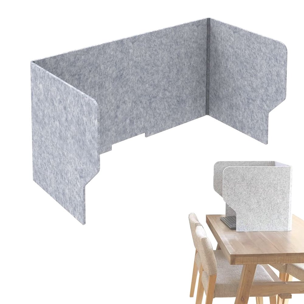 ESOYAWE Lightweight Portable Desk Privacy Panel, Freestanding 3 Panels Privacy Acoustic Panel, Folding Polyester Fiber Desktop Privacy Panel, for Office Classroom Studying Room (Size : 60cm (24in))