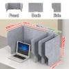 ESOYAWE Lightweight Portable Desk Privacy Panel, Freestanding 3 Panels Privacy Acoustic Panel, Folding Polyester Fiber Desktop Privacy Panel, for Office Classroom Studying Room (Size : 60cm (24in)) view 2