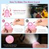Safety Keychain Set for Women and Kids,Personal Safety Alarm,Soft Pom Pom and Whistle (Pink) view 3