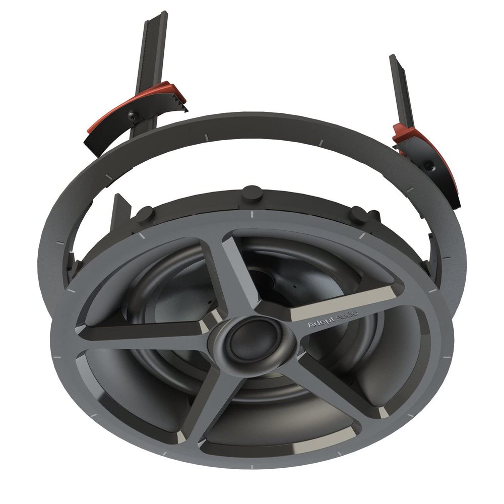 Adept IC62 6.5" Ceiling Speakers, 85 Watts, 1 Pair (Round White Grill)