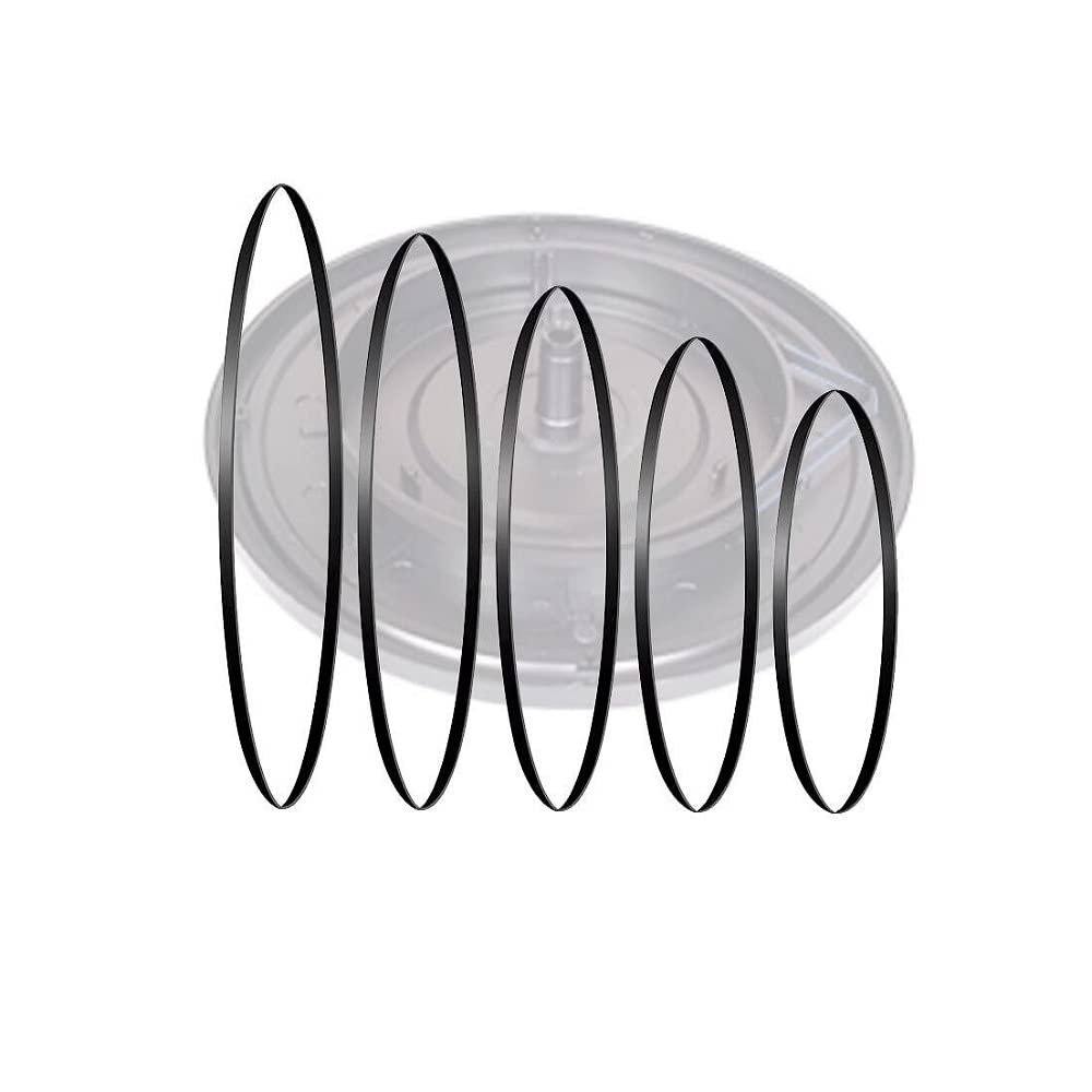 5 pcs New Turntable Belt Replacement Different Specifications Machine Recorder Rubber Belt for Most Belt-Driven Turntables Drive Belt for Phono Tape CD, 5 Sizes