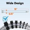 200lb Zip Ties Heavy Duty 18 Inch 350pcs, Large Black Cable Tie, Thick Heat Resistant Zipties, Big Wide Wire Ties, Industrial Tie Wraps for Outdoor Use view 4