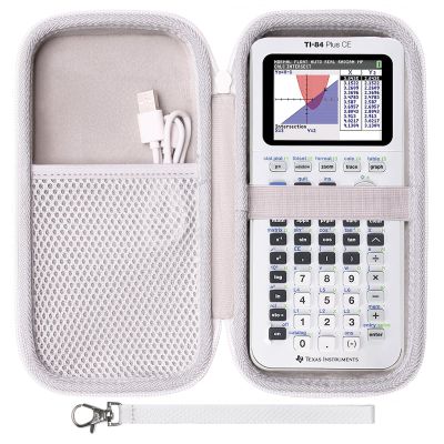 LTGEM Case Compatible with Texas Instruments TI-84 Plus CE/TI-84 Plus/TI-Nspire CX II CAS/TI-Nspire CX II/TI-83 Plus/TI-30XIIS/TI-30XS/TI-30Xa/TI-34/TI-36X Pro Graphing Calculator, White(Case Only)