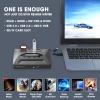 ROOFULL External CD DVD Drive USB 3.0 & USB-C CD ROM Burner DVD Player with USB Hub and SD Card Reader, Portable CD DVD +/-RW Optical Disk Drive Writer for Laptop PC Windows 11/10, Mac, Linux Computer view 2