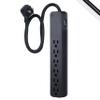 GE Pro 6-Outlet Surge Protector, 2 Ft Extension Cord, 620 Joules, Power Strip, Black, 45170 & GE Pro 6-Outlet Surge Protector, 2 Ft Extension Cord, 620 Joules, Power Strip, White, 40532 view 2
