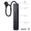 GE Pro 6-Outlet Surge Protector, 2 Ft Extension Cord, 620 Joules, Power Strip, Black, 45170 & GE Pro 6-Outlet Surge Protector, 2 Ft Extension Cord, 620 Joules, Power Strip, White, 40532 view 3