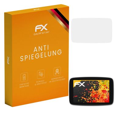 atFoliX Screen Protector compatible with TomTom GO Camper Max Screen Protection Film, anti-reflective and shock-absorbing FX Protector Film (3X)