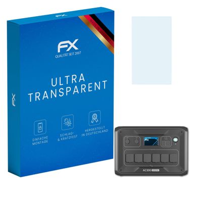 atFoliX Screen Protection Film compatible with Bluetti AC300 Screen Protector, ultra-clear FX Protective Film (2X)