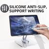 DOLOVIN 360 Rotating Acrylic Tablet Stand, Adjustable Desk Stand Foldable Clear Holder Stands Compatible for iPad Pro, Air, Mini, Kindle, Surface Pro, Galaxy Tab, Phone, 4-13",Clear view 4