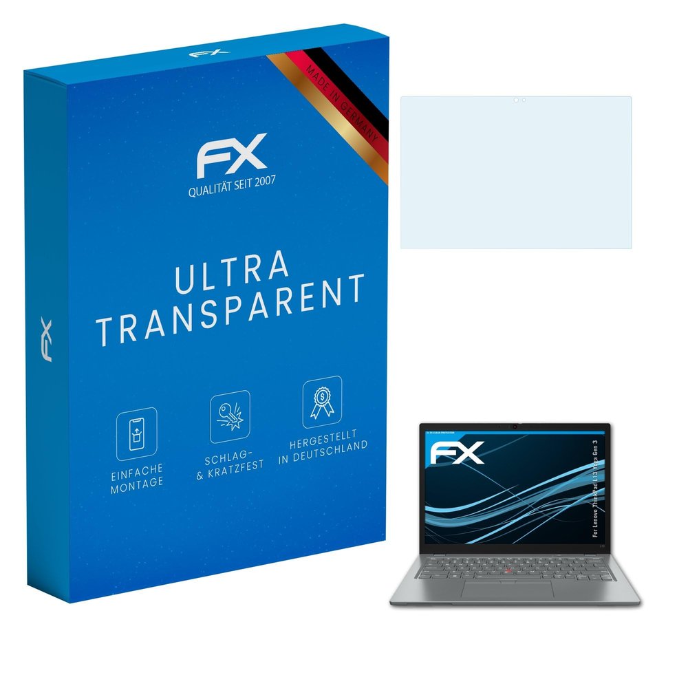atFoliX Screen Protection Film compatible with Lenovo ThinkPad L13 Yoga Gen 3 / 21B50043GE Screen Protector, ultra-clear FX Protective Film (2X)