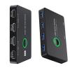 BlundleULXUUUN USB 3.0 Switch + KVM Switch HDMI, KVM Switch 1 Monitor for 2 Computer view 1
