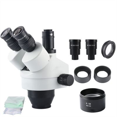 3.5X-90X Trinocular Stereo Microscope Lens Trinocular Industrial Microscope Lens 1X CTV Adapter Continuous Zoom Lens