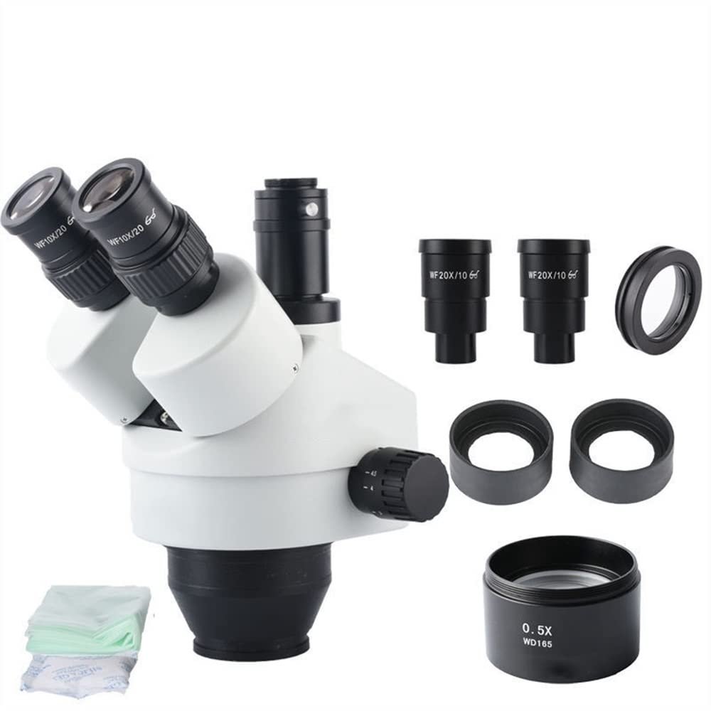 3.5X-90X Trinocular Stereo Microscope Lens Trinocular Industrial Microscope Lens 1X CTV Adapter Continuous Zoom Lens