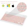 UX030 Lightweight Ergonomic Keyboard with Background RGB Light, Multi Device Slim Rechargeable Keyboard Bluetooth 5.1 and 2.4GHz Stable Connection Keyboard Compatible with Samsung Galaxy S20+ view 2