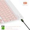 UX030 Lightweight Ergonomic Keyboard with Background RGB Light, Multi Device Slim Rechargeable Keyboard Bluetooth 5.1 and 2.4GHz Stable Connection Keyboard Compatible with Samsung Galaxy S20+ view 4