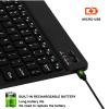 UX030 Lightweight Ergonomic Keyboard with Background RGB Light, Multi Device Slim Rechargeable Keyboard Bluetooth 5.1 and 2.4GHz Keyboard Compatible with Samsung Galaxy Tab A7 10.4 (2020) view 4