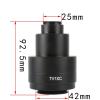 1X C-Mount Trinocular Microscope Camera Adapter 42mm Microscope Mounting Interface 25mm Microscope Camera Interface view 2