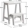 OKUOKA Indoor Climbing Stool,Ladders Telescopic Ladder Collapsible Step Stool,Folding Ladder Step Stool Small Wooden Ladder 2 Floor Step Folding Stool Folding Stool Portable Ladder Step S view 2