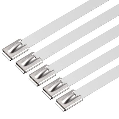 LJFMDLN 30pcs 600 mm x 10 mm Stainless Steel Cable Zip Ties Metal Exhaust Wrap Antioxidative for Home Garden DIY