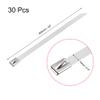 LJFMDLN 30pcs 600 mm x 10 mm Stainless Steel Cable Zip Ties Metal Exhaust Wrap Antioxidative for Home Garden DIY view 2