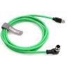 SZRMCC M12 Right Angle D-Code 4 Pin Male to RJ45 Connector Ethernet Cable High Flex Cat5e Shielded Waterproof Network Cable for Industrial Camera Sensor Green (2m) view 2