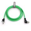 SZRMCC M12 Right Angle D-Code 4 Pin Male to RJ45 Connector Ethernet Cable High Flex Cat5e Shielded Waterproof Network Cable for Industrial Camera Sensor Green (2m) view 4