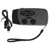 NDNCZDHC Hand Crank Solar Radio with LED Flashlight Portable FM AM WB USB Radio for Emergency Disaster Prevention(Black) view 2