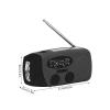 NDNCZDHC Hand Crank Solar Radio with LED Flashlight Portable FM AM WB USB Radio for Emergency Disaster Prevention(Black) view 3