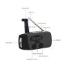 NDNCZDHC Hand Crank Solar Radio with LED Flashlight Portable FM AM WB USB Radio for Emergency Disaster Prevention(Black) view 4