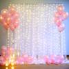 10ft x 10ft White Sheer Tulle Backdrop Curtains with Lights String for Party Wedding Wrinkle Free Curtain Backdrops Drapes for Baby Shower Birthday Party Photo Back Drop Background Home Decorations view 2