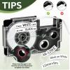 USUPERINK 40 Pack Compatible for XR-12WE XR-12WE2S Black on White 12mm Label IT Tape Cartridge for KL-G2 KL-60 KL-100 KL-120 KL-750 KL-780 KL-7000 EZ Label Printer view 4