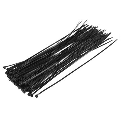 LJFMDLN 100pcs Cable Zip Ties 250mmx2.8mm Self-Locking Nylon Tie Wraps Black